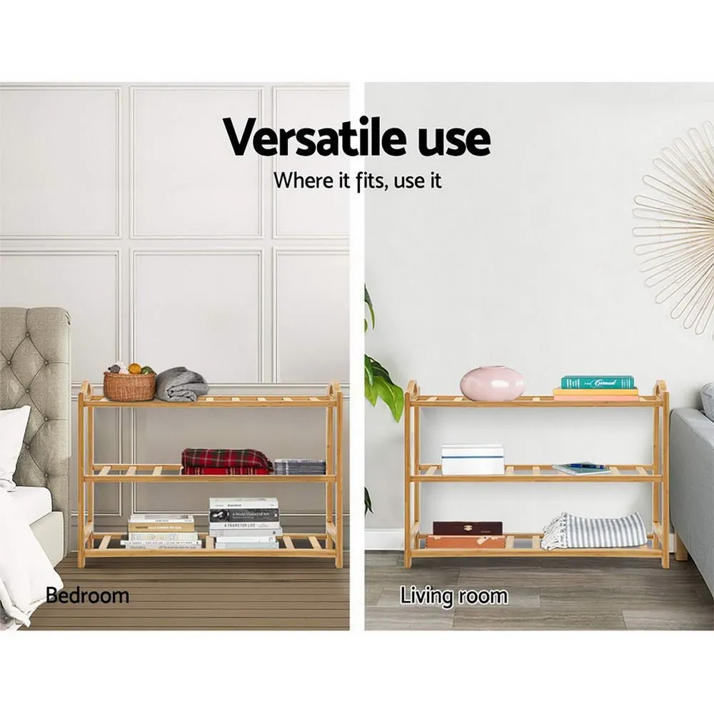 3 Tiers Bamboo Shoe Rack Storage Organiser