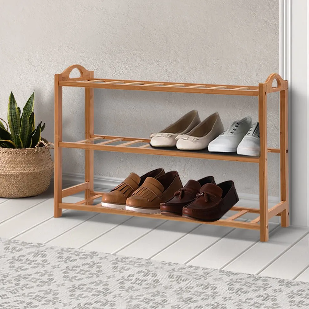 3 Tiers Bamboo Shoe Rack Storage Organiser