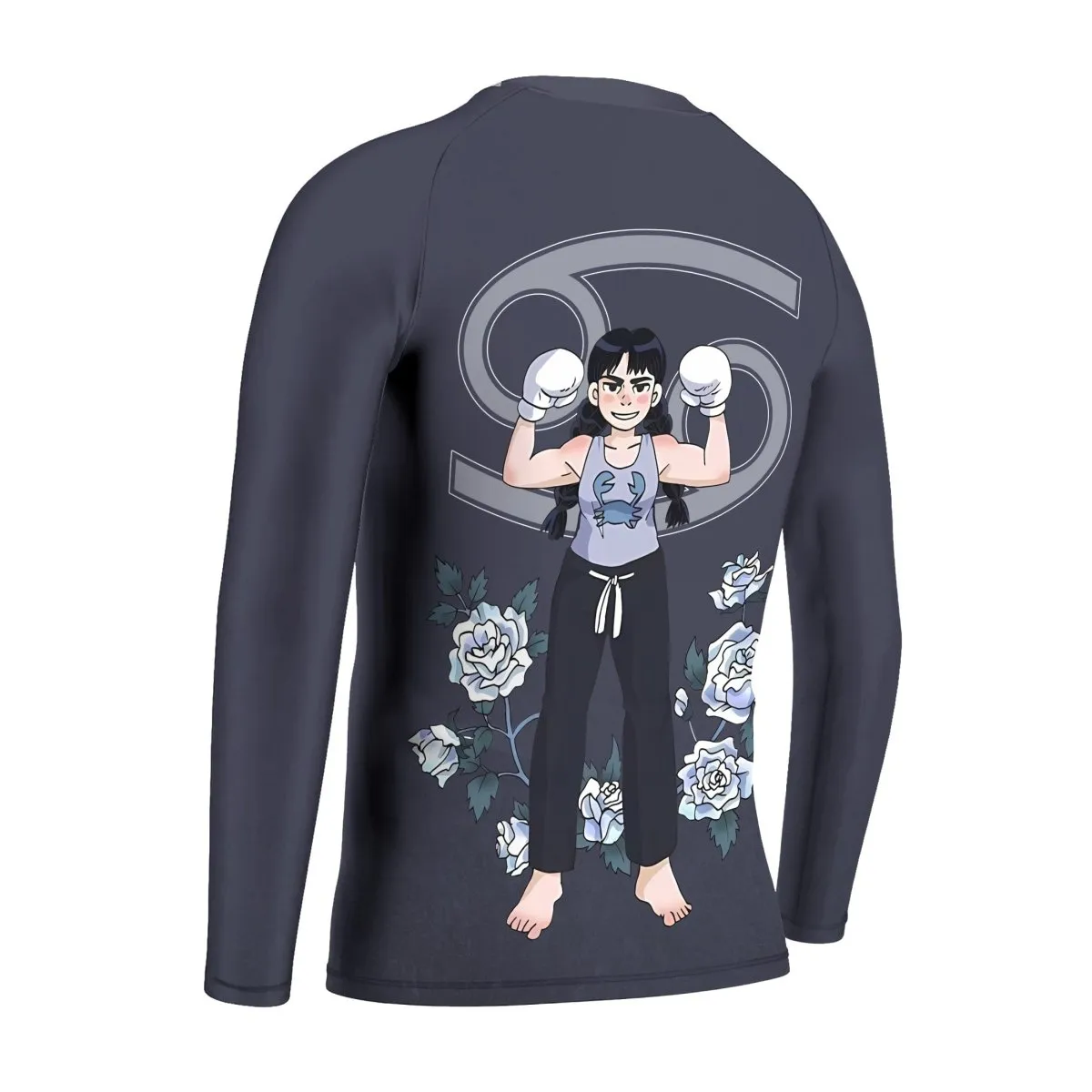 Cancer Zodiac Mom Kids Rash Guard