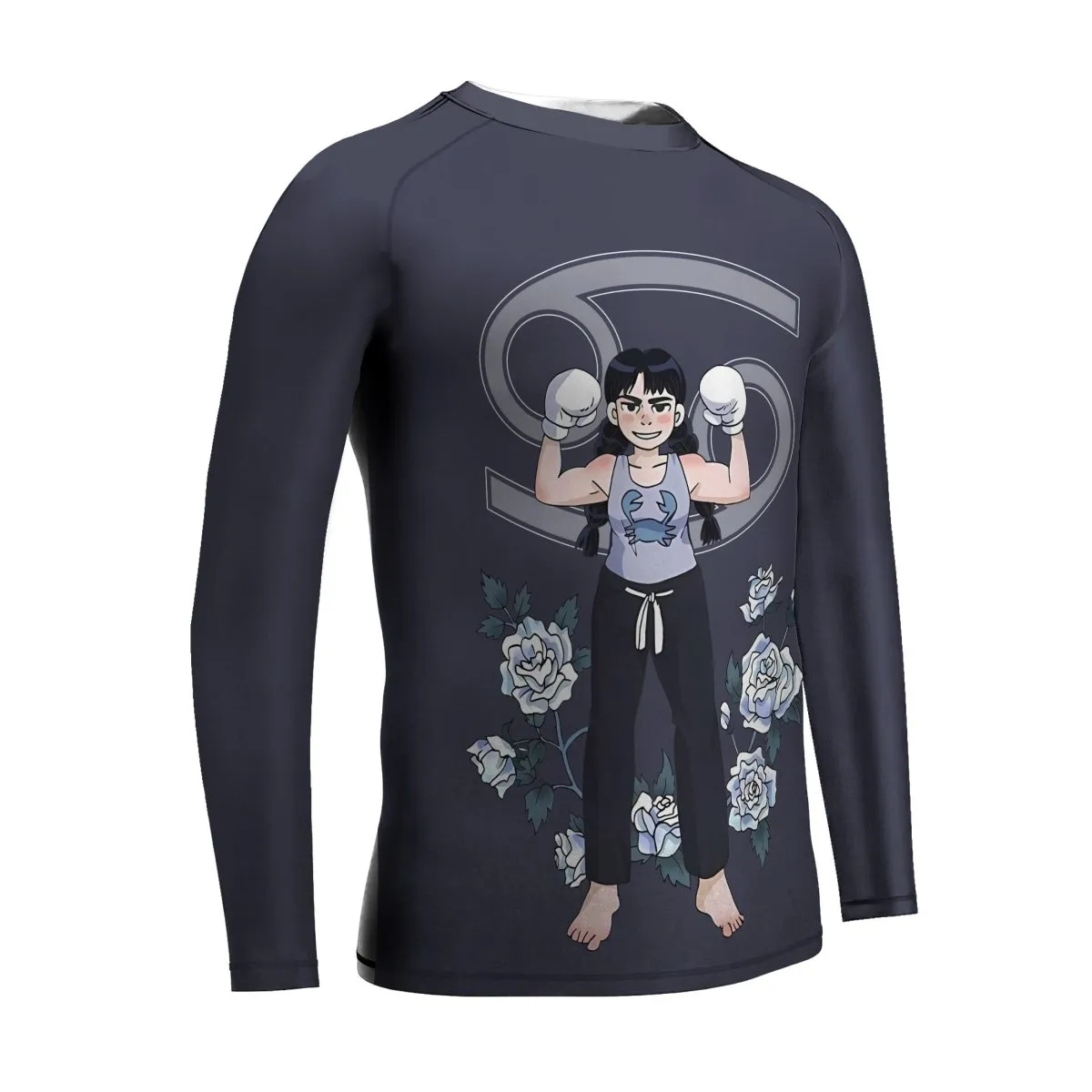 Cancer Zodiac Mom Kids Rash Guard