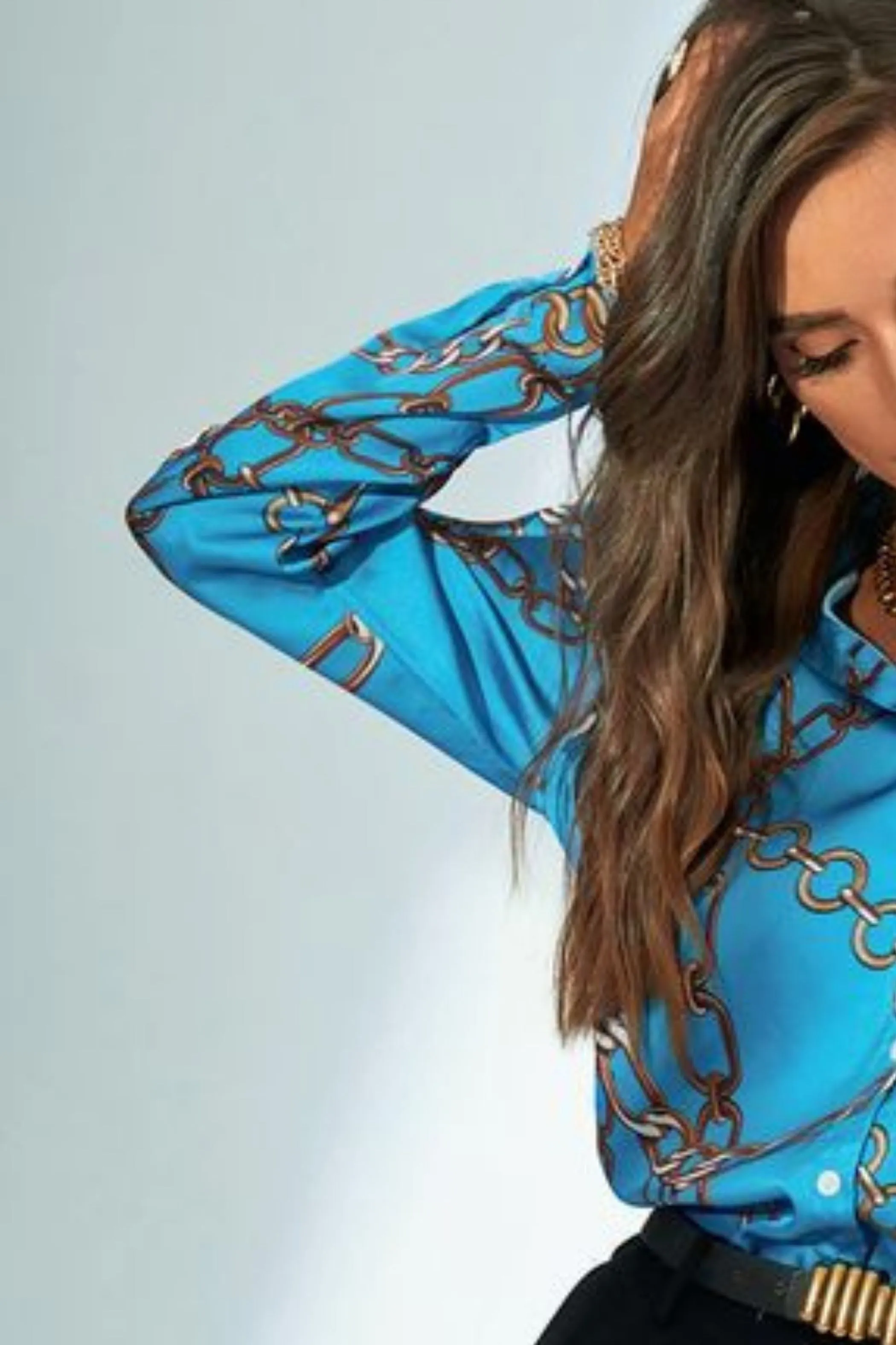 CHAIN SATIN SHIRT