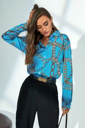 CHAIN SATIN SHIRT