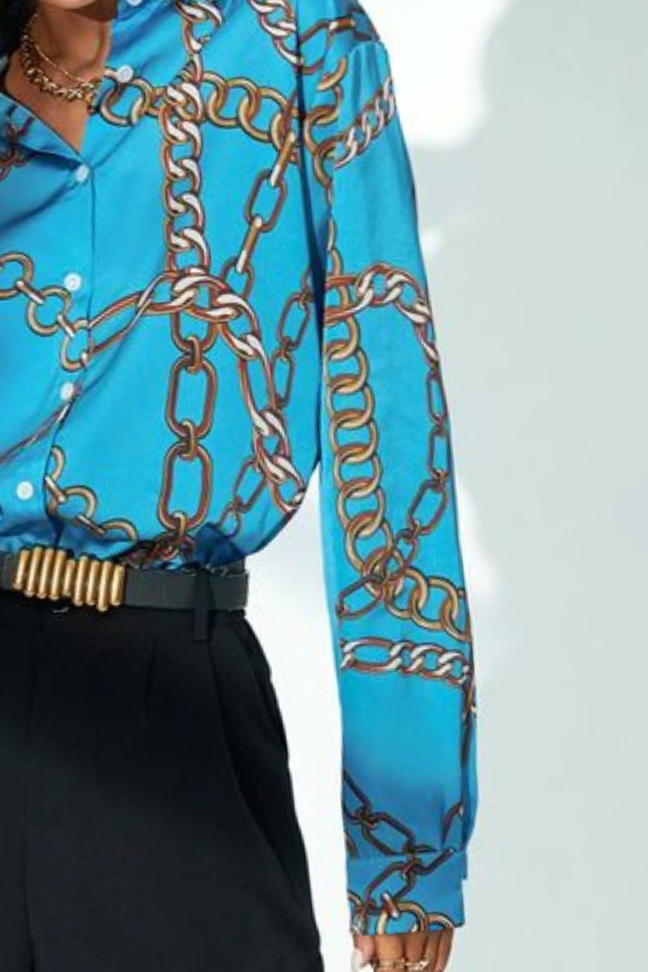 CHAIN SATIN SHIRT