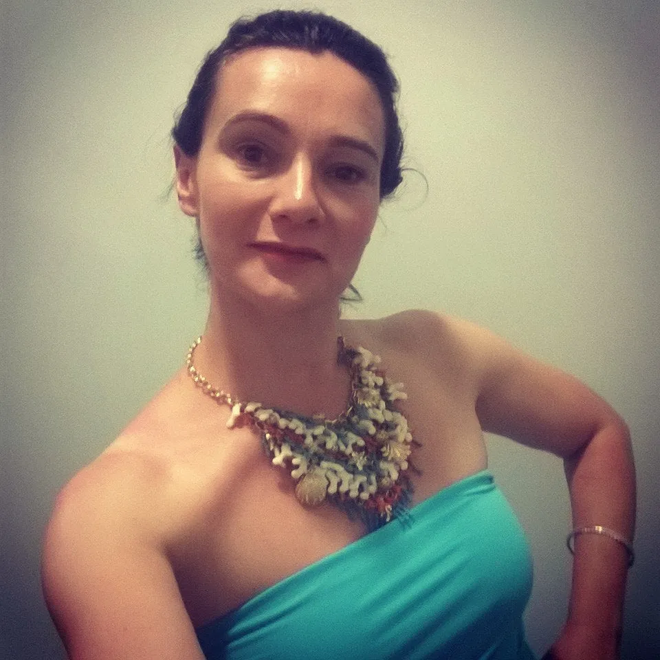 Coral Necklace Vintage Style Summer