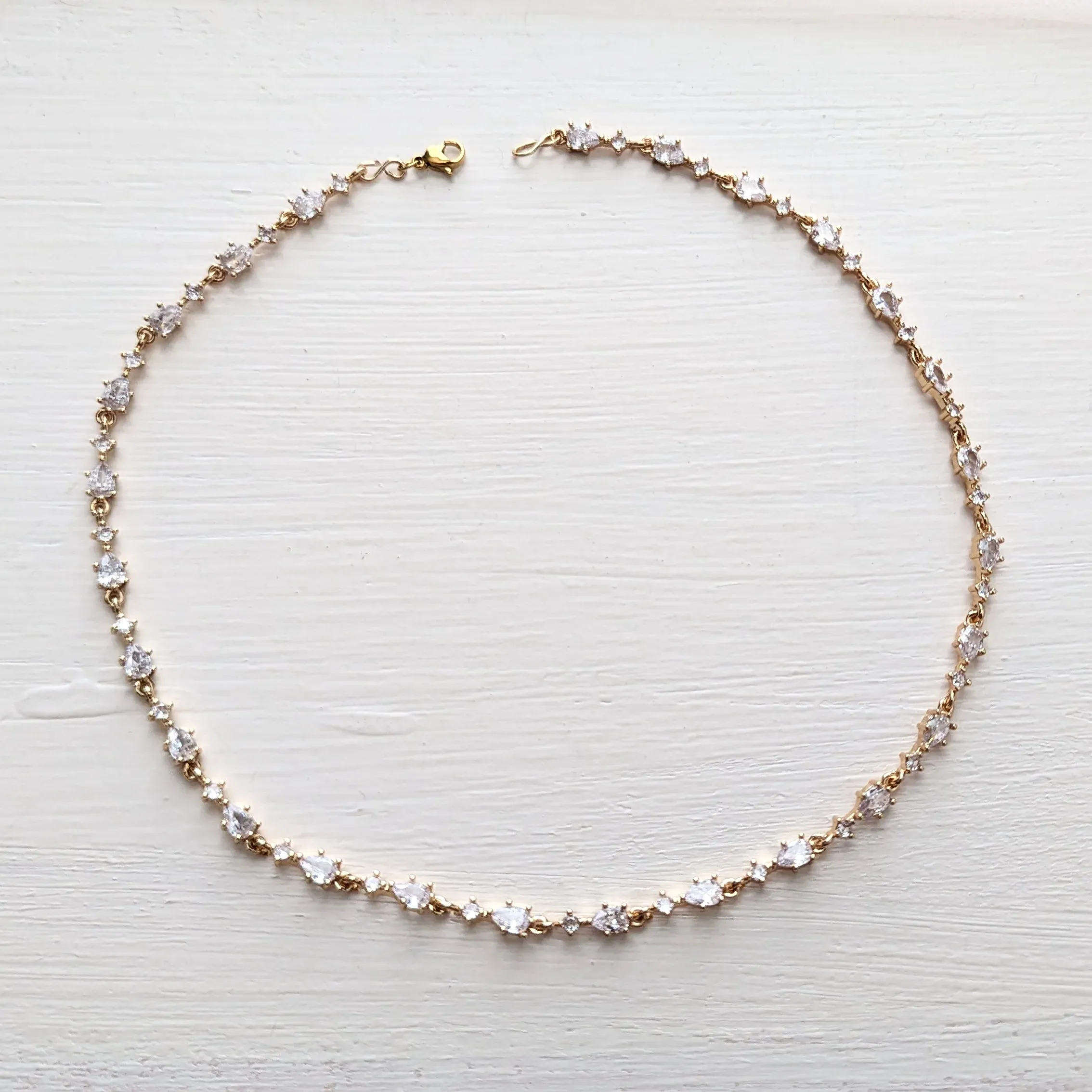 CZ Tennis Necklace, Sera