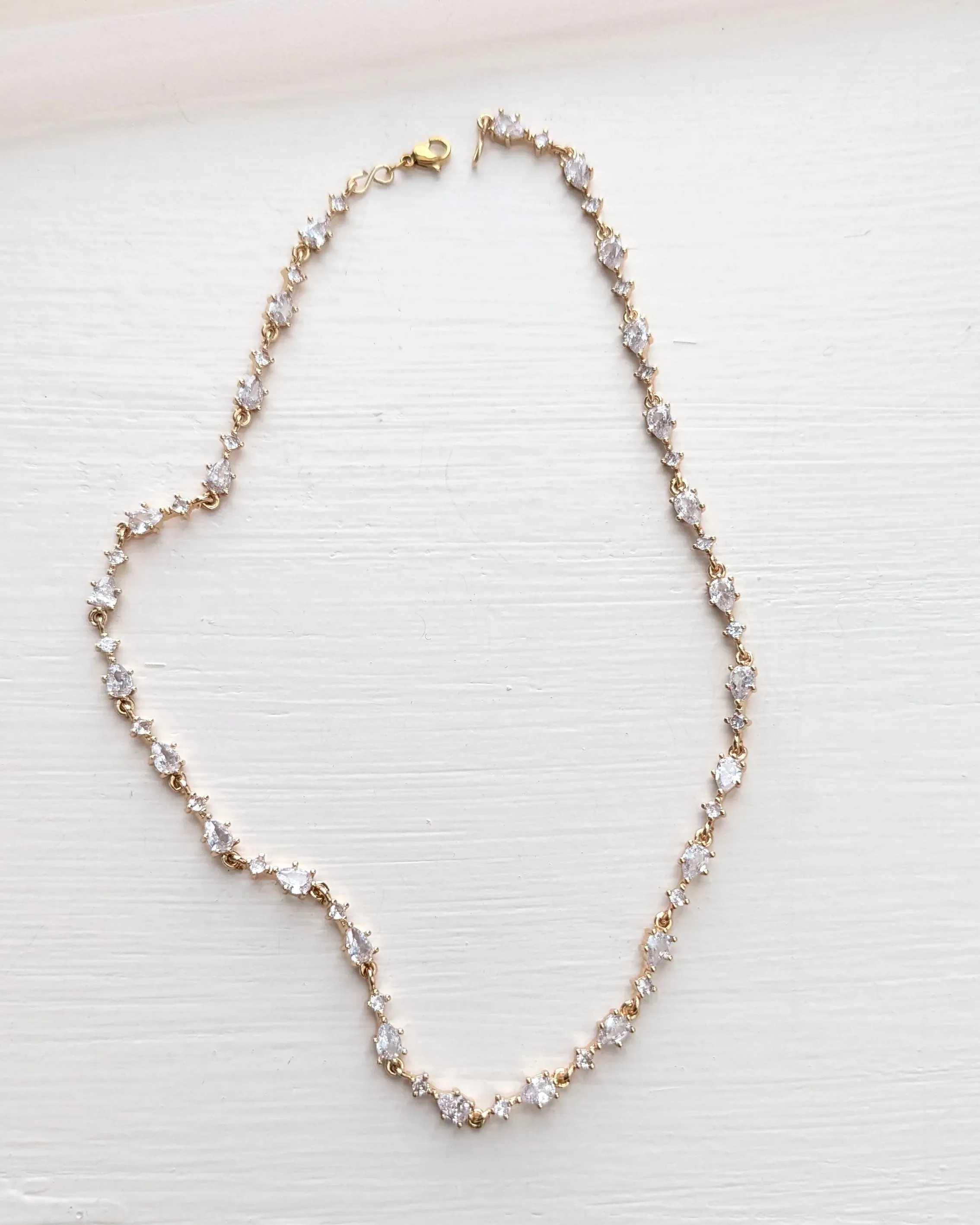 CZ Tennis Necklace, Sera