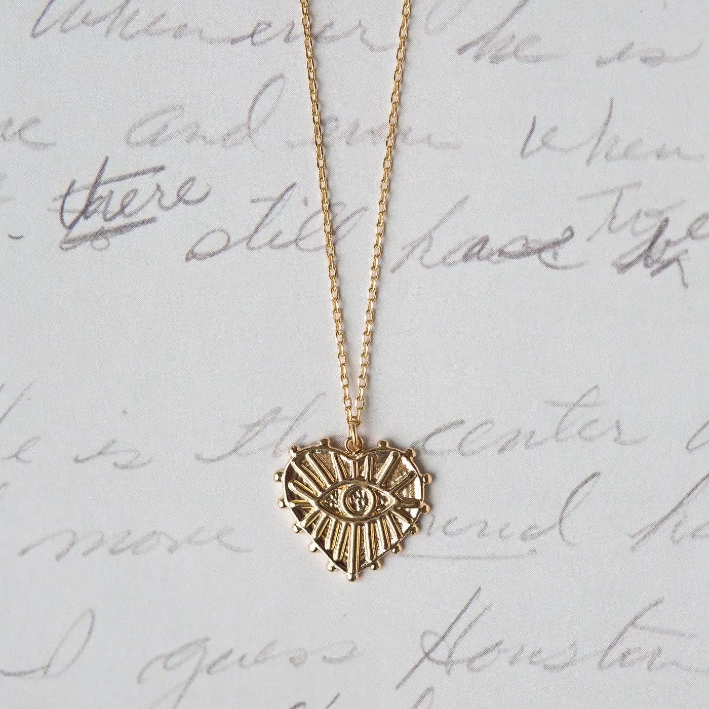 Evil Eye Heart Necklace