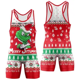 Funny Santa Grinch Wrestling Singlets