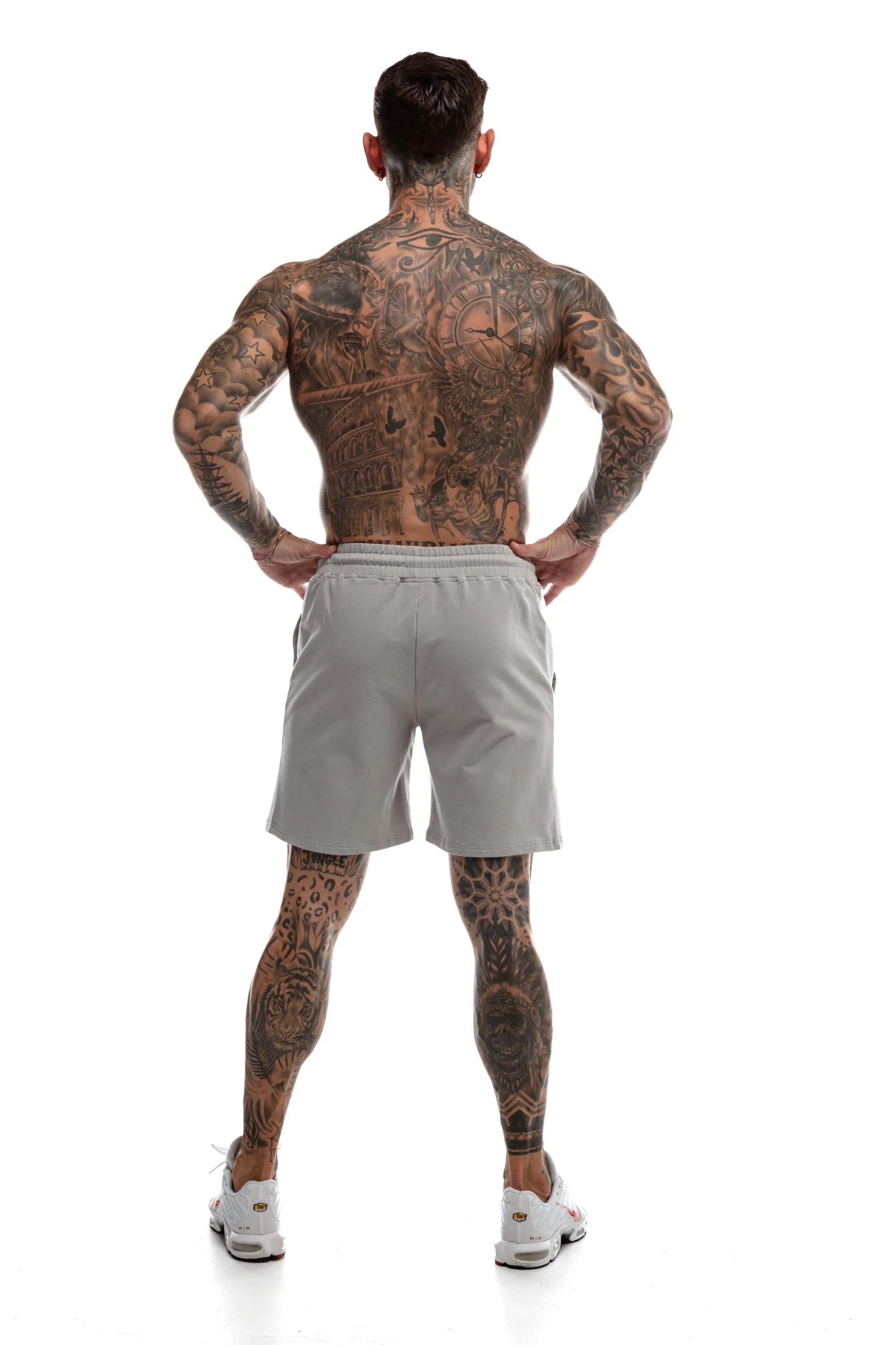 GymFreak Mens Icon Range Shorts - Grey - 7 inch