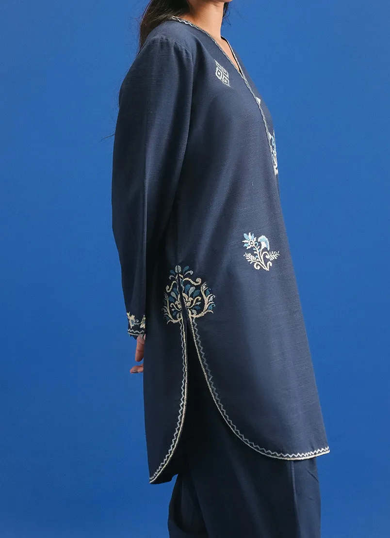 Khaddar Embroidered Co-Ord Set - Ikse-213849