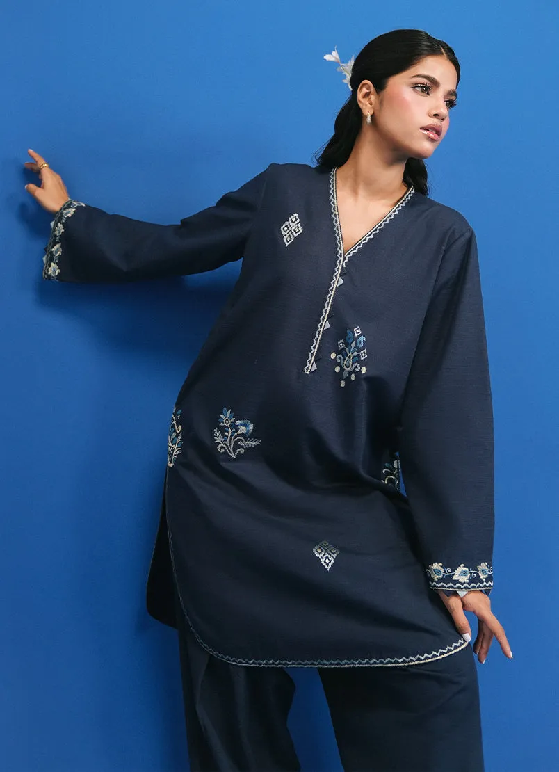 Khaddar Embroidered Co-Ord Set - Ikse-213849