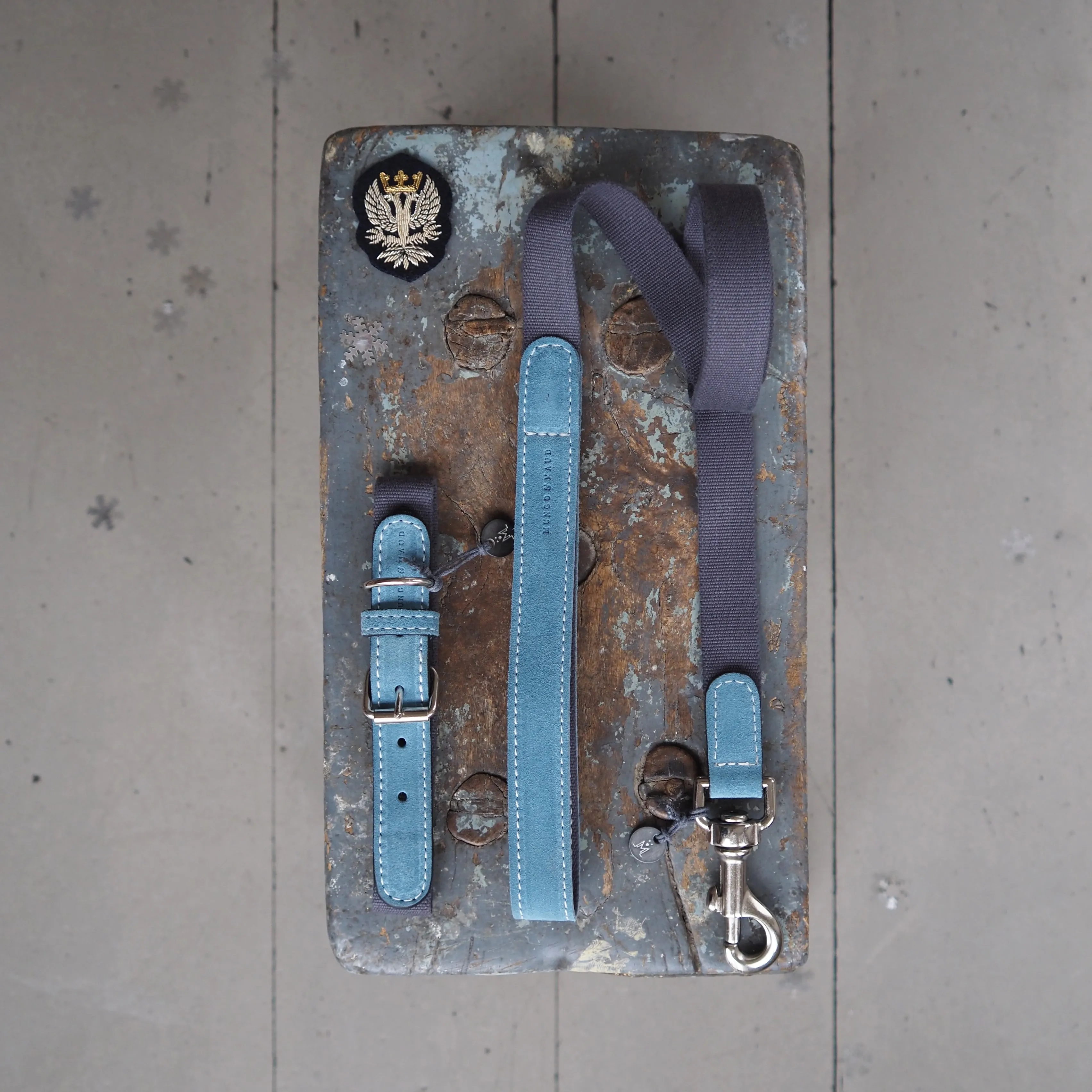 Lifestyle Image: Baseball Collar   Lead Dark Grey / Cadet