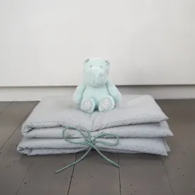 Lifestyle Image: Hettie the Hippo Toy and Poesy Quilt