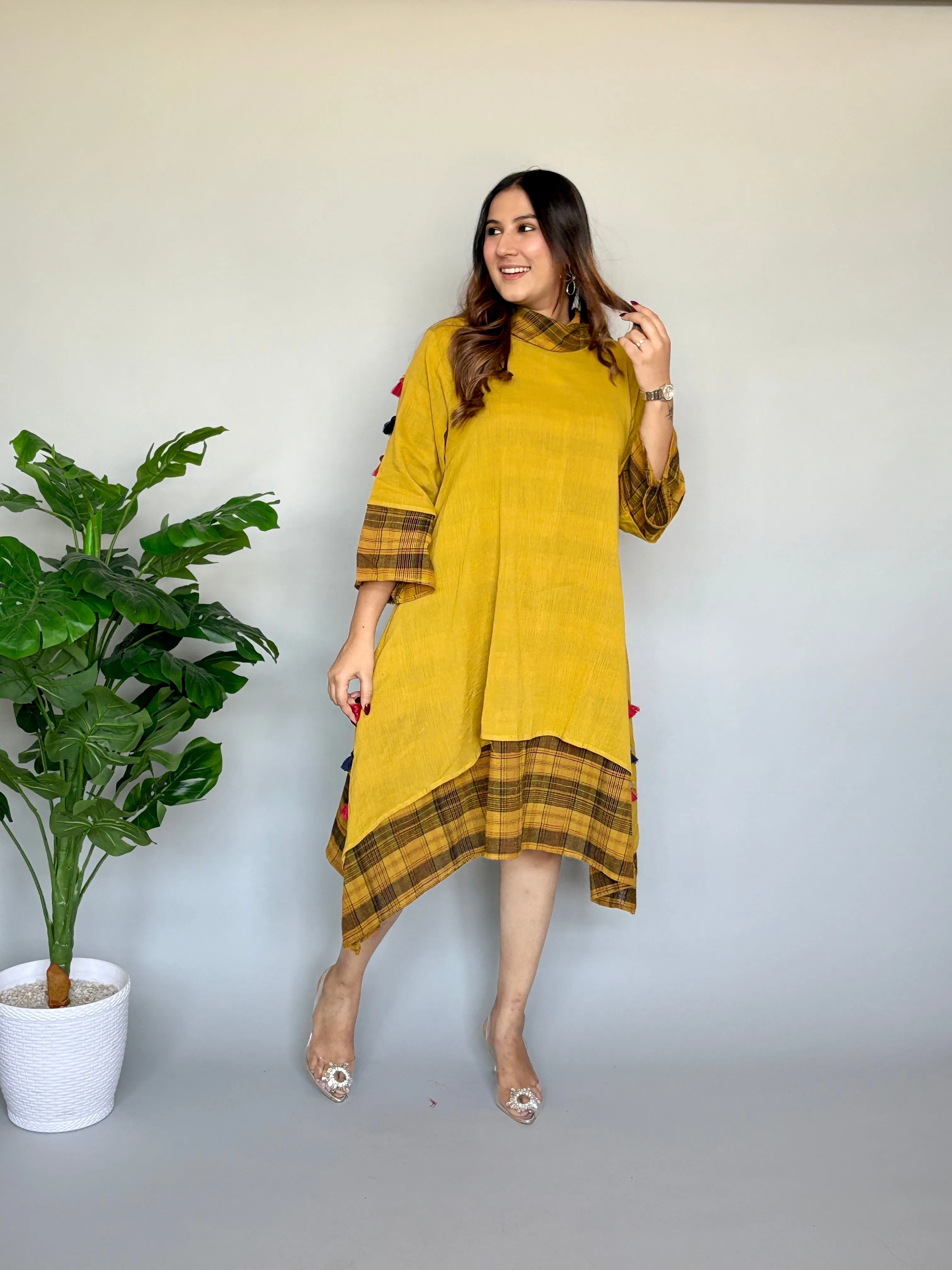 Mustard Asymmetrical Dress