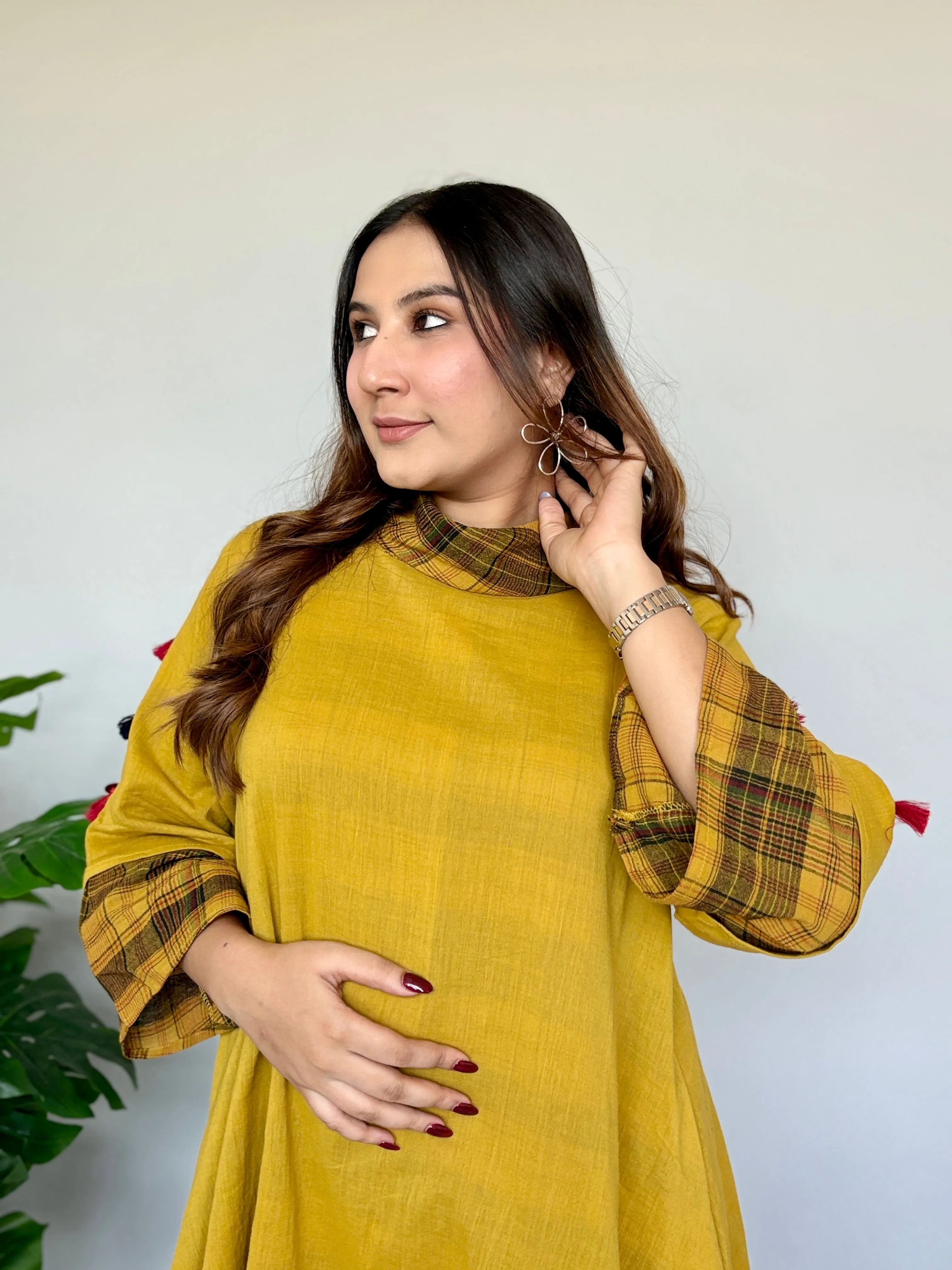 Mustard Asymmetrical Dress