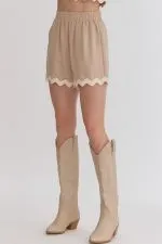 Ric Rac Trim High Waist Shorts*