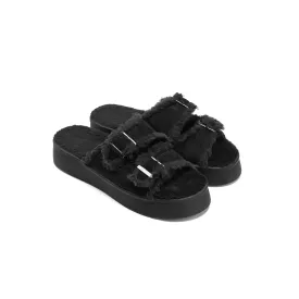 Rustic Buckle Comfort - Black