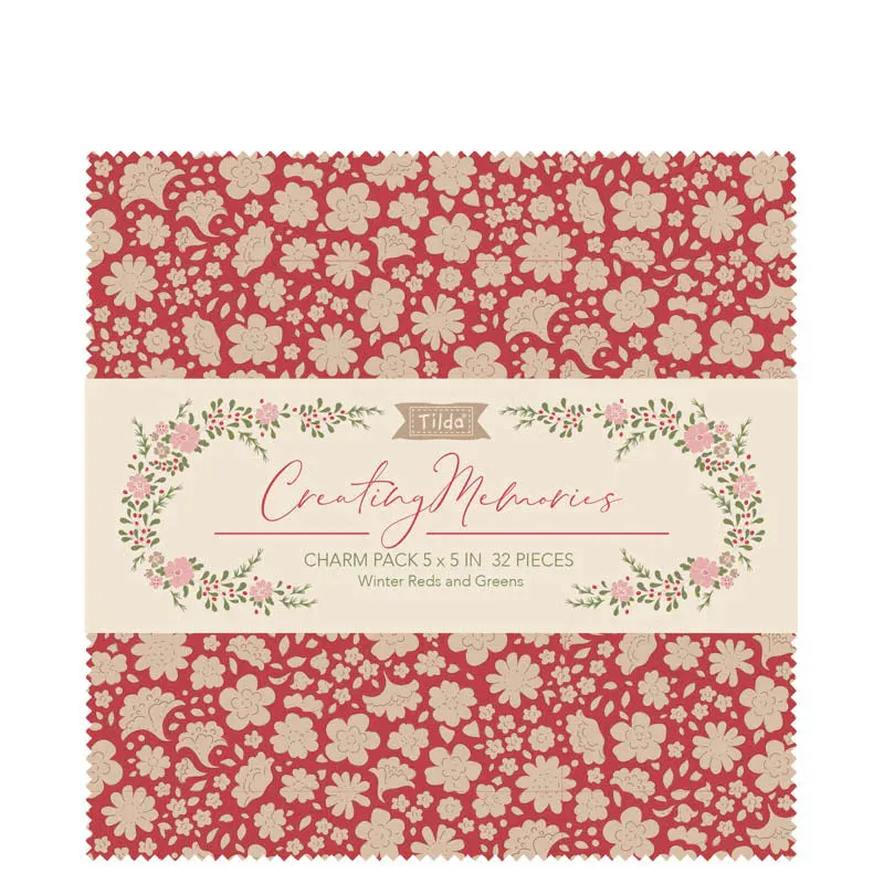 TILDA Creating Memories Charm Pack - Winter Collection (32 pieces) - TIL300213