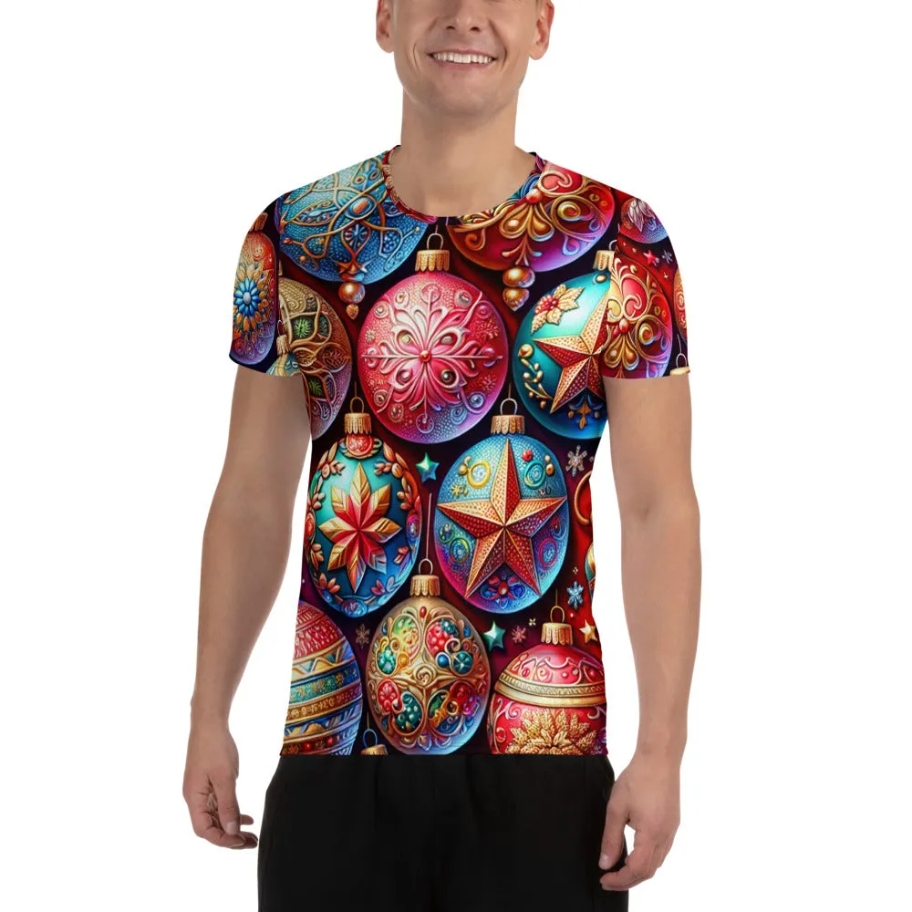 Whimsical Winter Wear Men's Athletic T-Shirt