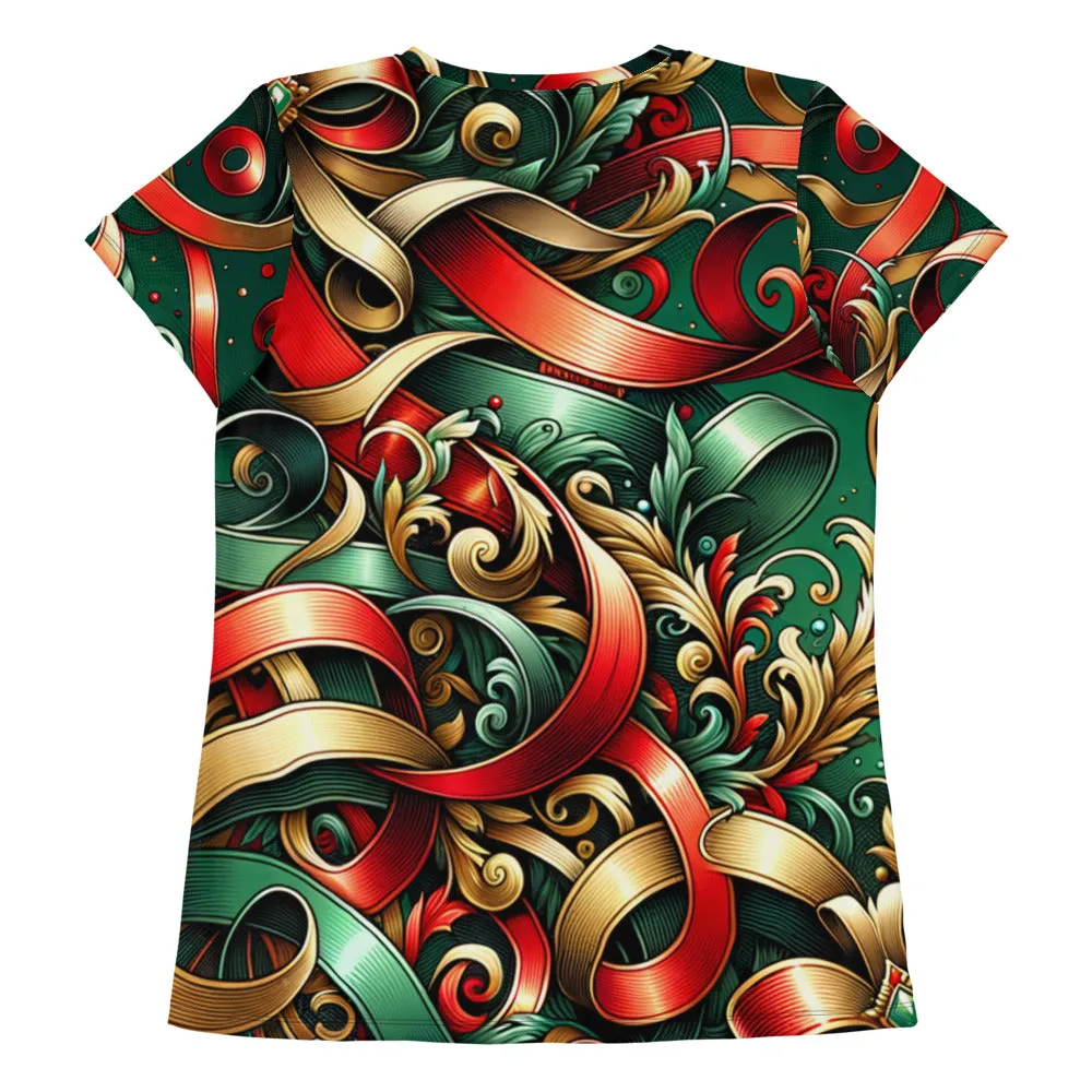 Whimsical Winter Wear Women's Athletic T-Shirt