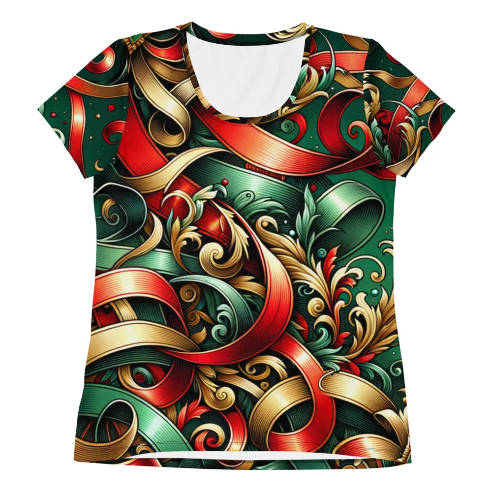 Whimsical Winter Wear Women's Athletic T-Shirt