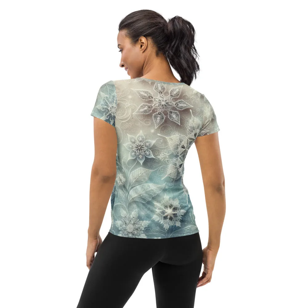 Whimsical Winter Wear Women's Athletic T-Shirt