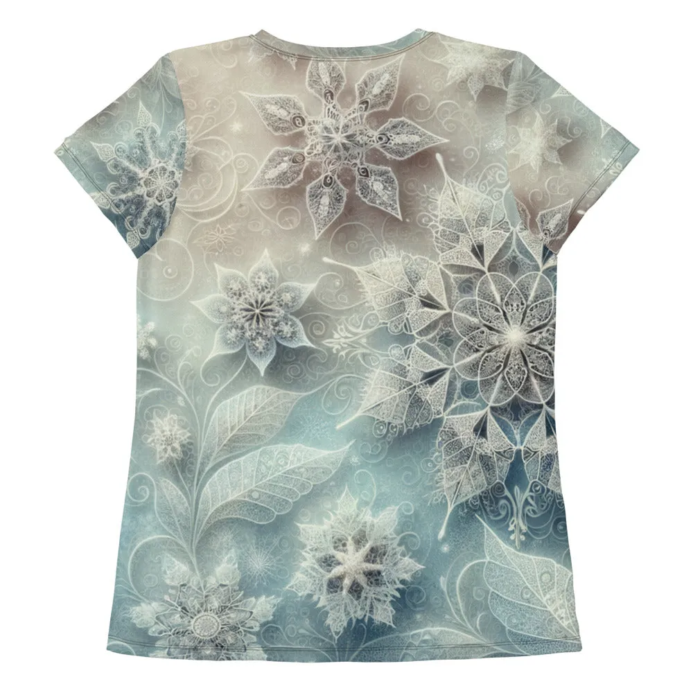 Whimsical Winter Wear Women's Athletic T-Shirt